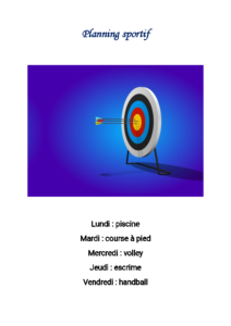 Planning sportif